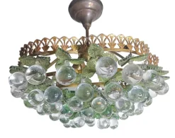 Pamono Vintage Green Murano Lamp, 1920s