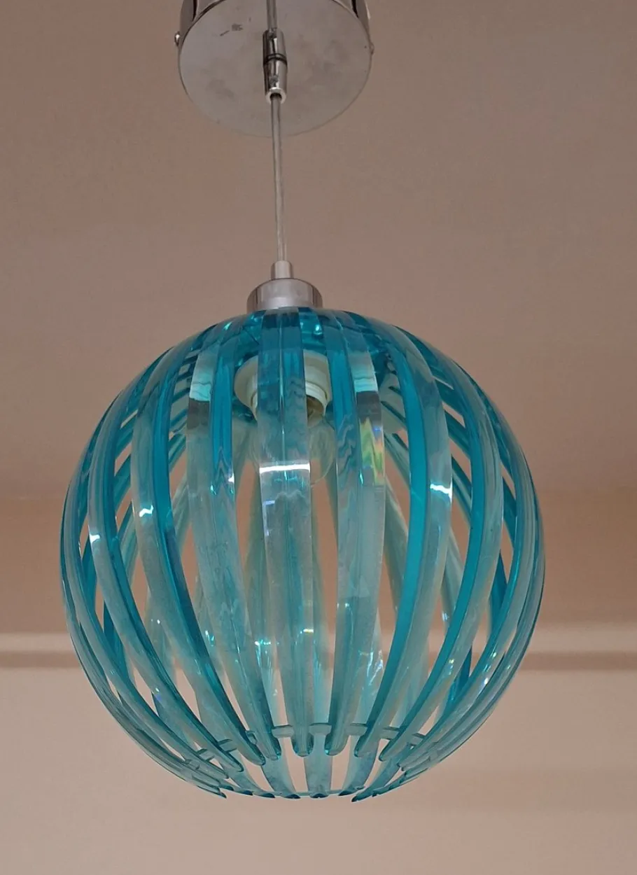 Best Pamono Vintage Hanging Lamp in Turquoise-Blue Plastic by Trio-Leuchten, 2010