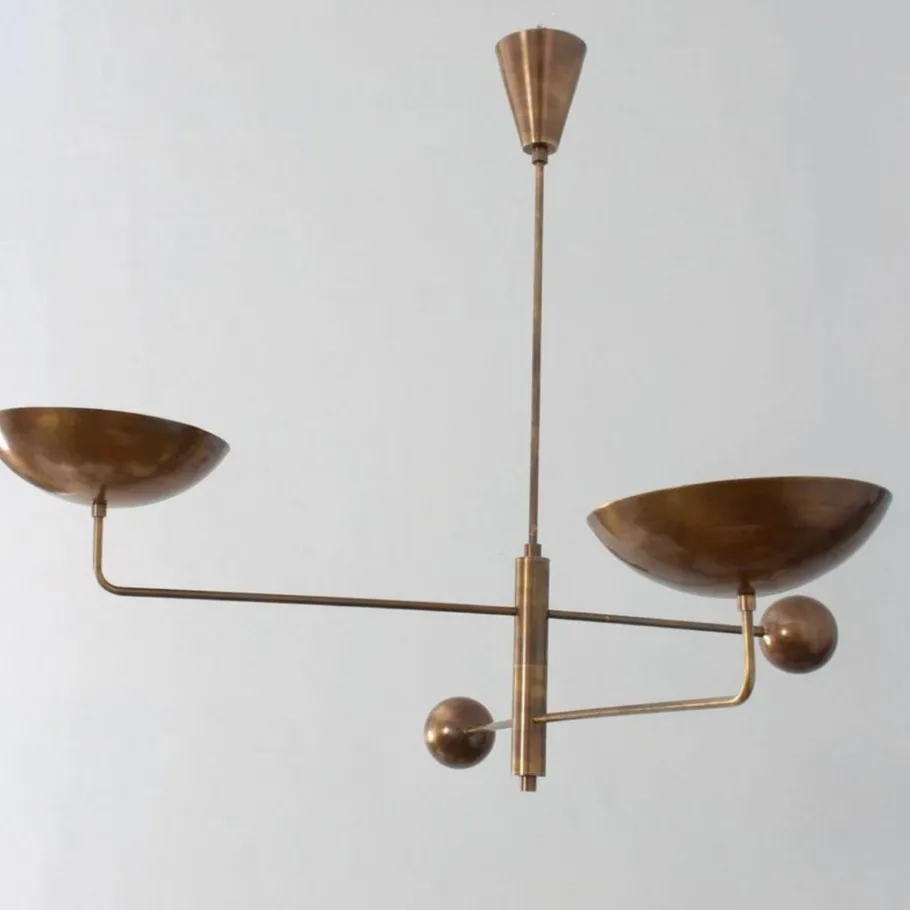 Sale Pamono Vintage Hanging Light in Brass, 1960s