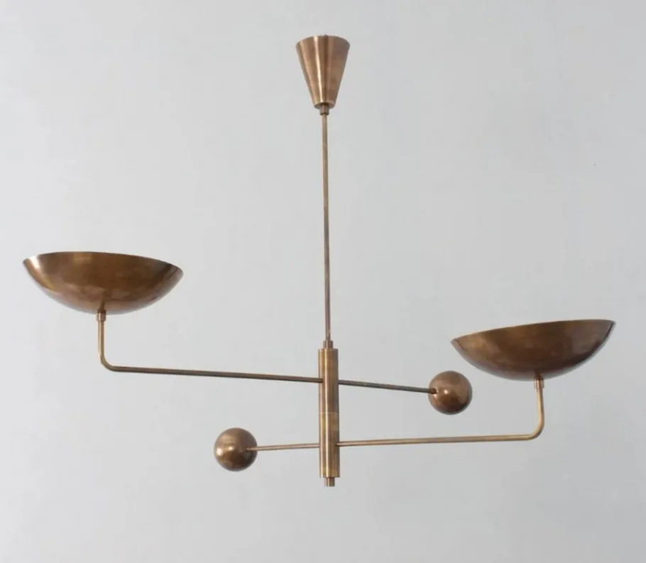 Sale Pamono Vintage Hanging Light in Brass, 1960s