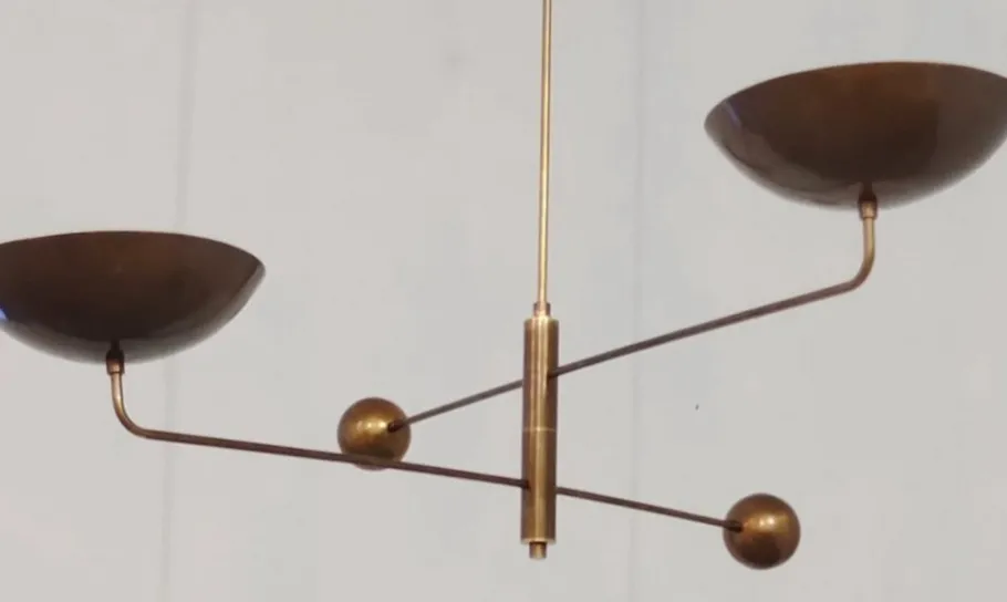 Sale Pamono Vintage Hanging Light in Brass, 1960s