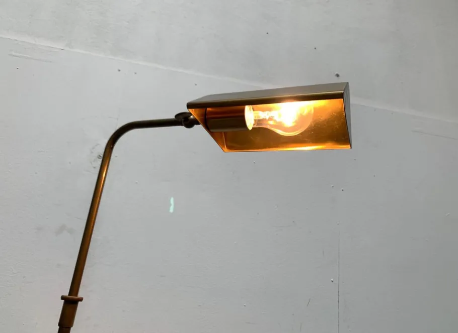 New Pamono Vintage Hollywood Regency German Brass Floor Lamp by Florian Schulz
