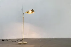 Pamono Vintage Hollywood Regency German Brass Floor Lamp by Florian Schulz