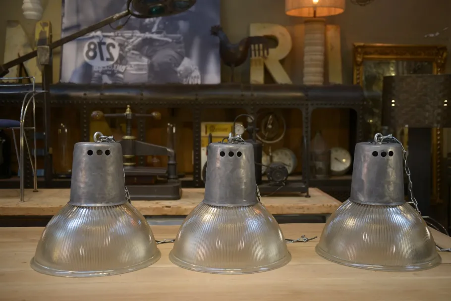 Sale Pamono Vintage Holophane Glass Pendant Lamp, 1950