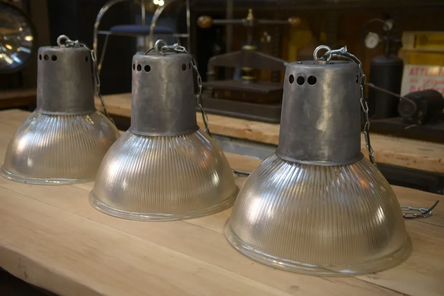 Sale Pamono Vintage Holophane Glass Pendant Lamp, 1950