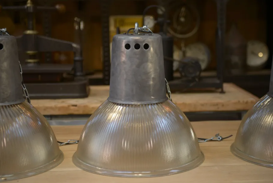 Sale Pamono Vintage Holophane Glass Pendant Lamp, 1950