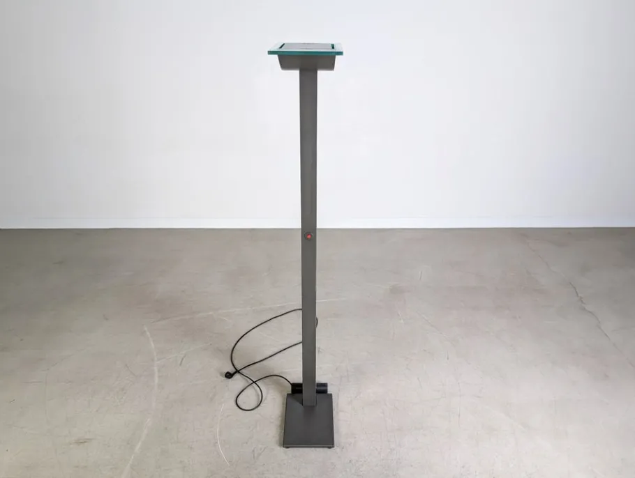 Hot Pamono Vintage ID-S Floor Lamp in Glass by Ettore Sottsass for Staff