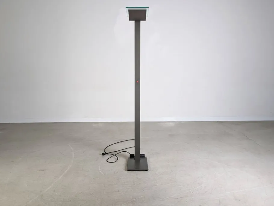 Hot Pamono Vintage ID-S Floor Lamp in Glass by Ettore Sottsass for Staff