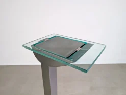 Hot Pamono Vintage ID-S Floor Lamp in Glass by Ettore Sottsass for Staff