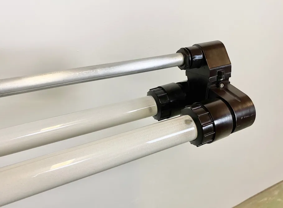 New Pamono Vintage Industrial Fluorescent Light, 1970s