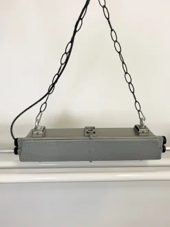 New Pamono Vintage Industrial Fluorescent Light, 1970s