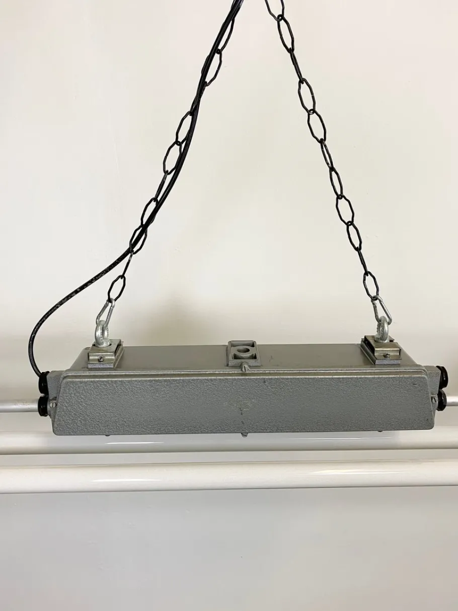 New Pamono Vintage Industrial Fluorescent Light, 1970s