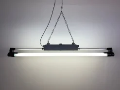 New Pamono Vintage Industrial Fluorescent Light, 1970s