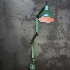 Sale Pamono Vintage Industrial Green Metal 4-Arm Machinist Work Wall Light from Dugdills, UK