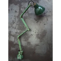 Sale Pamono Vintage Industrial Green Metal 4-Arm Machinist Work Wall Light from Dugdills, UK