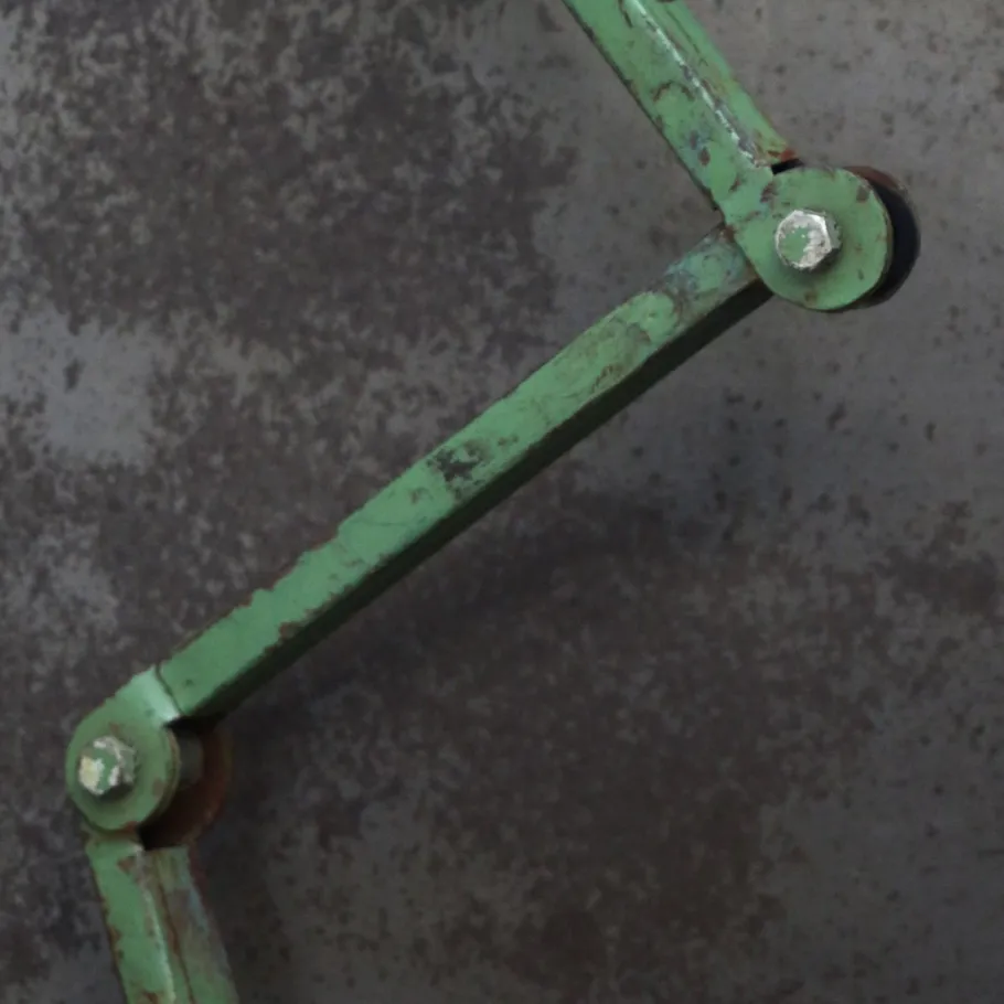 Sale Pamono Vintage Industrial Green Metal 4-Arm Machinist Work Wall Light from Dugdills, UK