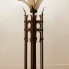 Pamono Vintage Iron Palm Tre Floor Lamp with Fabric Petals