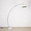 New Pamono Vintage Italian Arc Lamp in Marble and Metal, 1970s