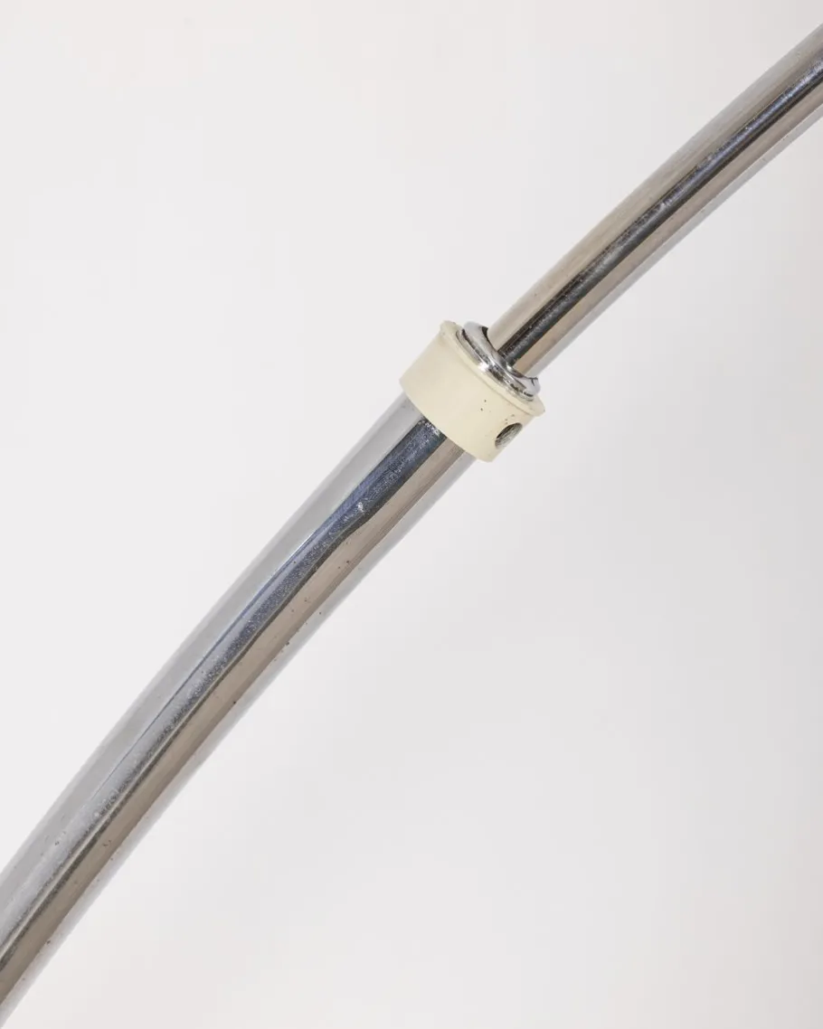 New Pamono Vintage Italian Arc Lamp in Marble and Metal, 1970s