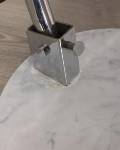 New Pamono Vintage Italian Arc Lamp in Marble and Metal, 1970s