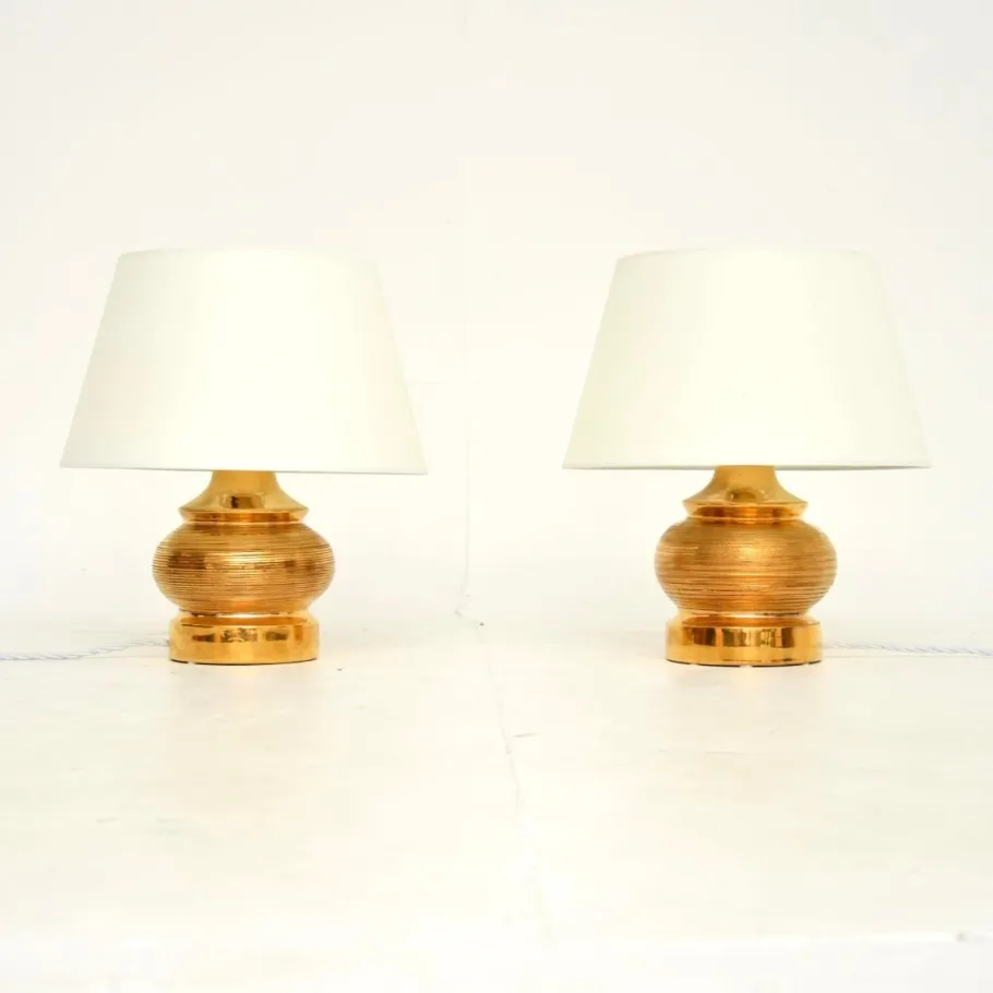 Best Pamono Vintage Italian Ceramic Table Lamps from Bitossi, 1970, Set of 2