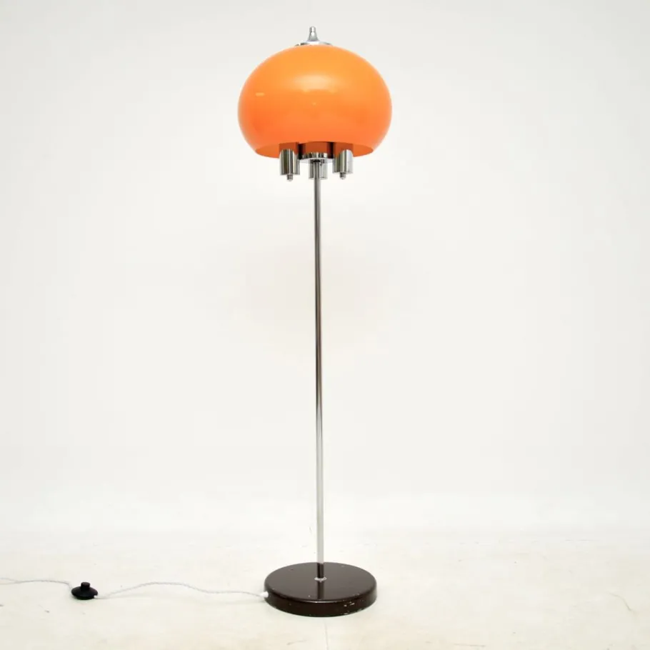 Pamono Vintage Italian Chrome Floor Lamp, 1970s