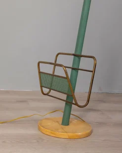 Hot Pamono Vintage Italian Coffee Table with Lamp and Magazine Rack