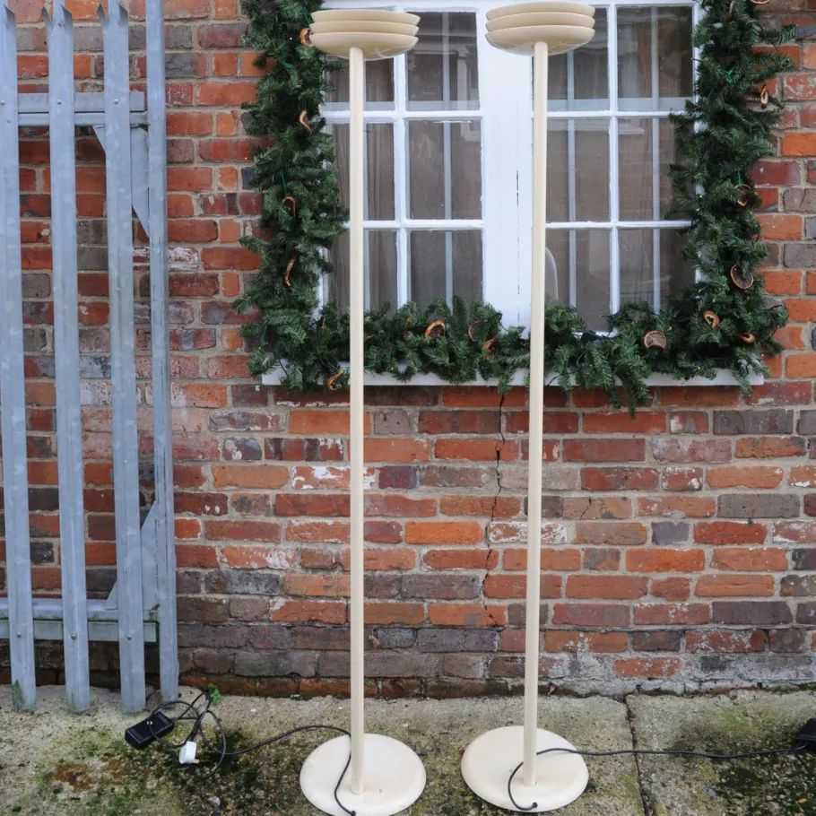 Outlet Pamono Vintage Italian Cream Model Rl 101/5 Floor Lamps from Relux, 1970s, Set of 2