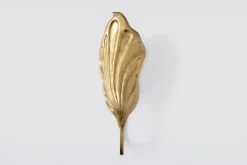 Sale Pamono Vintage Italian Leaf Brass Sconce by Tommaso Barbi