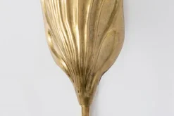 Sale Pamono Vintage Italian Leaf Brass Sconce by Tommaso Barbi