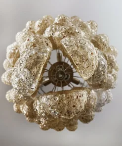 Sale Pamono Vintage Italian Murano Chandelier with 75 Amber Glass Petals, 1990s