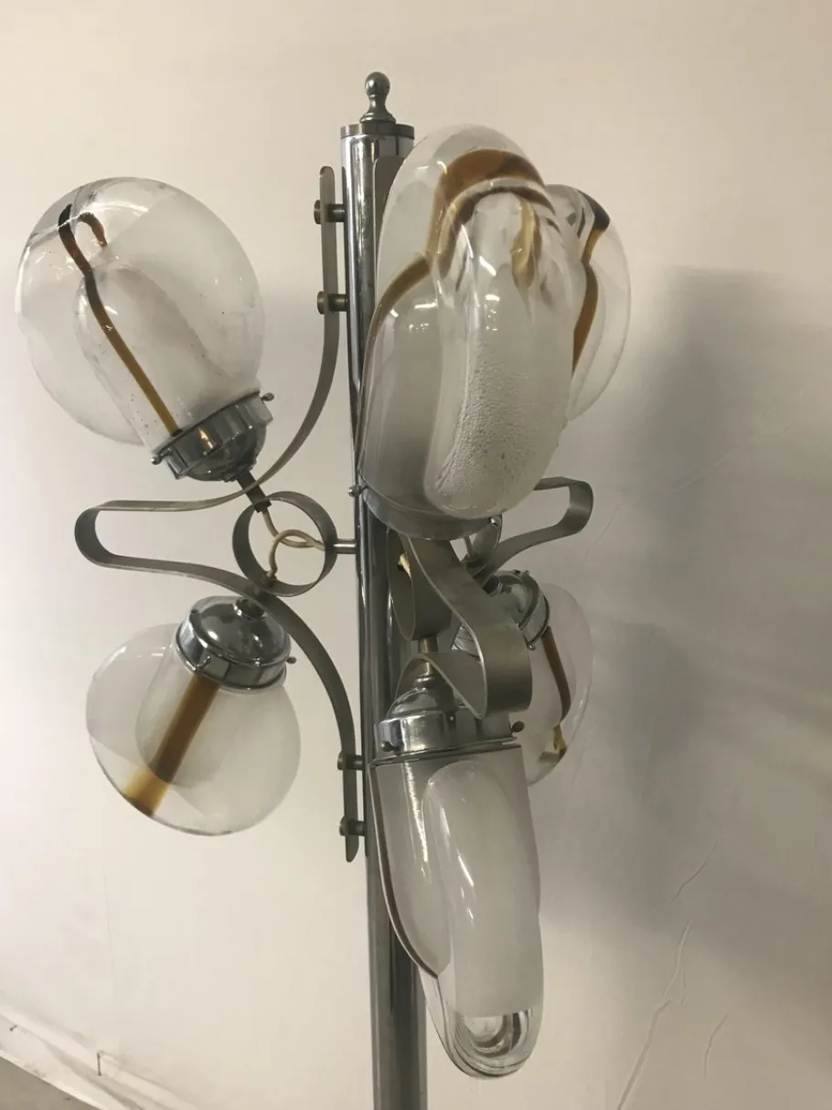 Outlet Pamono Vintage Italian Murano Glass Floor Lamp