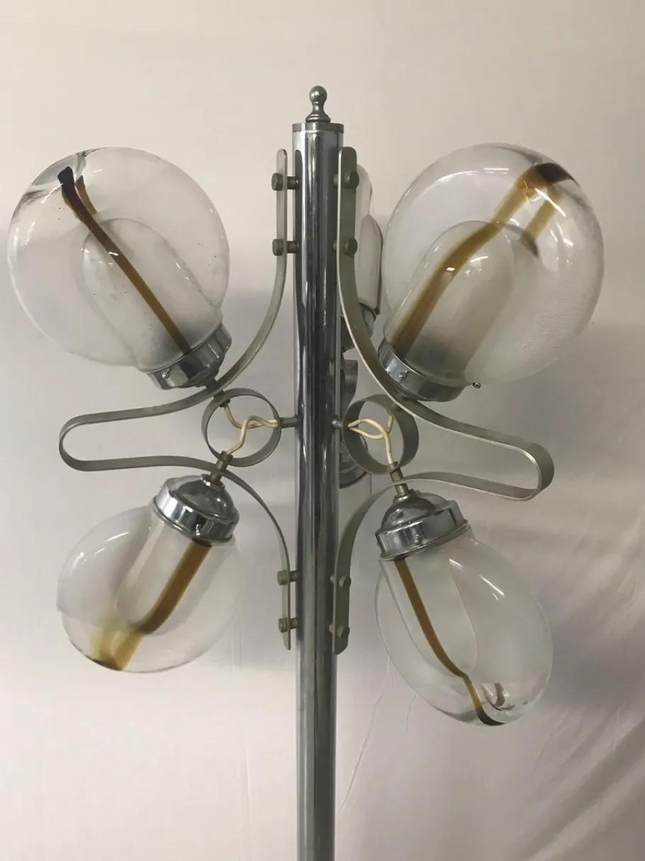 Outlet Pamono Vintage Italian Murano Glass Floor Lamp