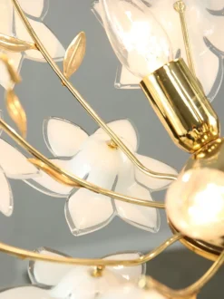 Best Pamono Vintage Italian Murano Glass Flower Chandelier, 1980s