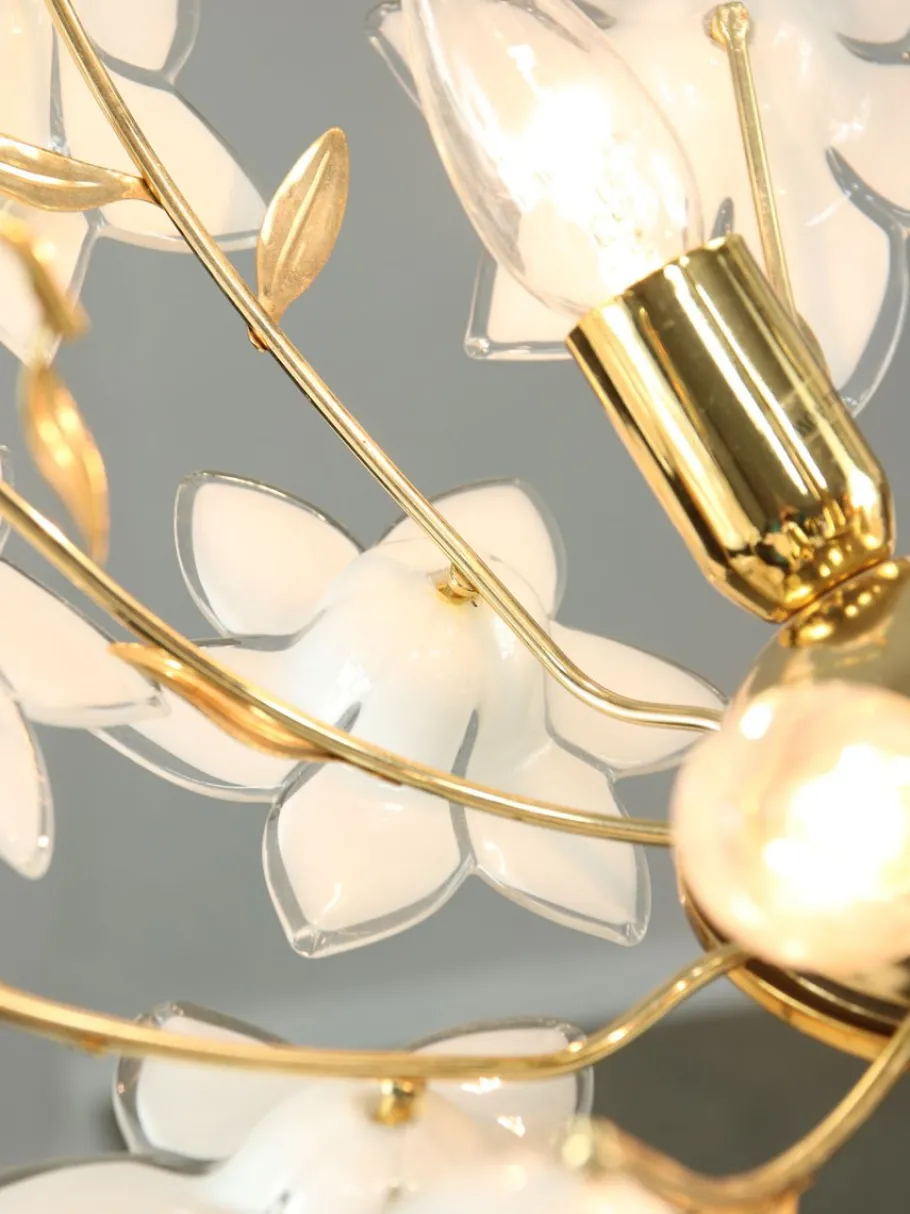 Best Pamono Vintage Italian Murano Glass Flower Chandelier, 1980s