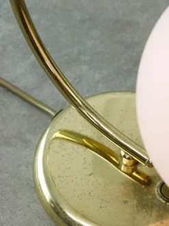 Best Pamono Vintage Italian Table Lamp in Brass and Opaline