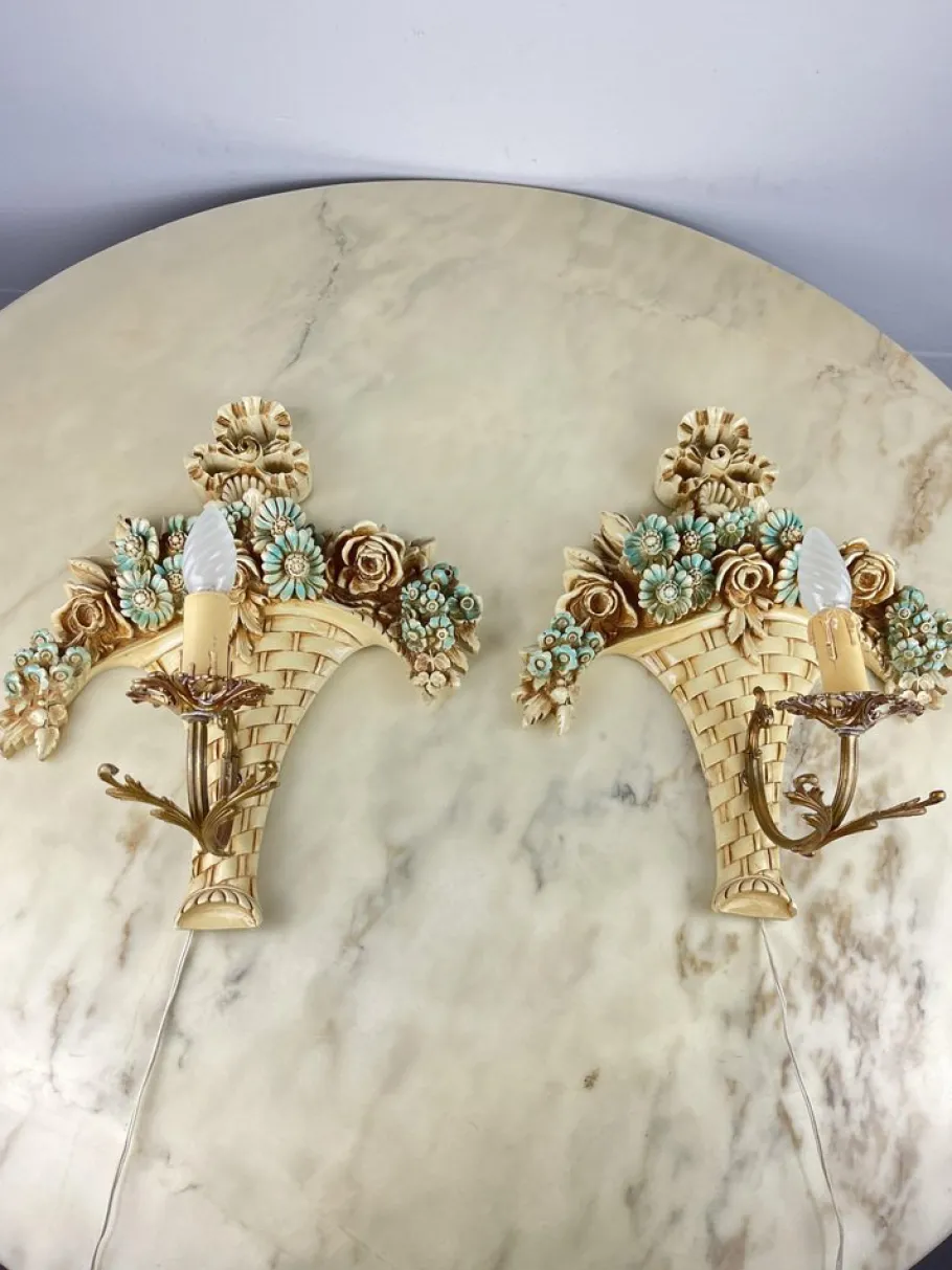 Sale Pamono Vintage Italian Venetian Wall Lights, 1960s, Set of 2