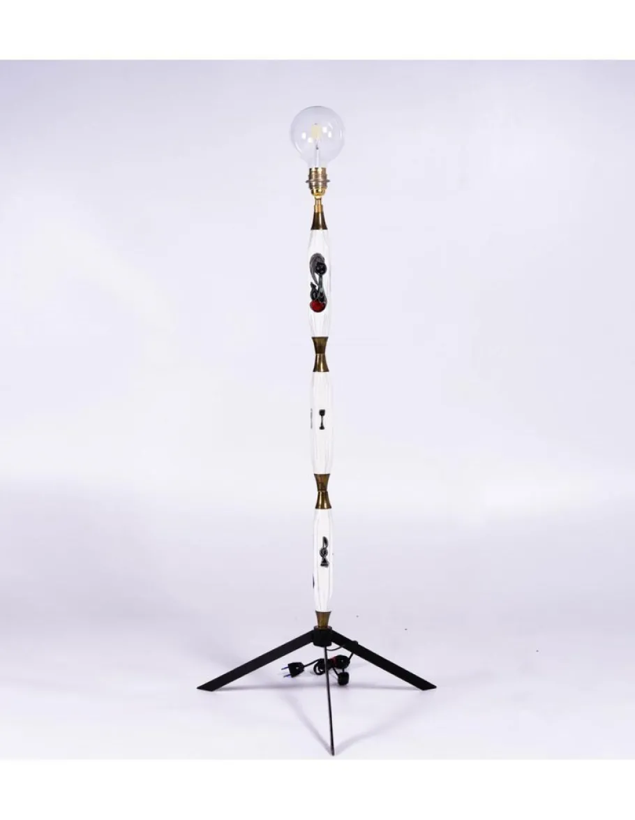 Outlet Pamono Vintage Lamp in Ceramic and Brass