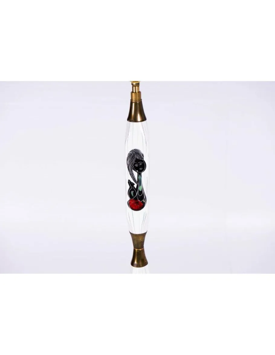 Outlet Pamono Vintage Lamp in Ceramic and Brass