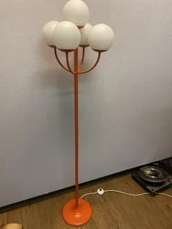 Sale Pamono Vintage Metal Floor Lamp in Orange from Kaiser Idell / Kaiser Leuchten, 1960s