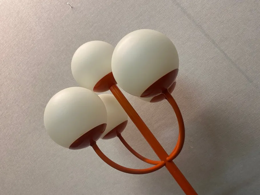 Sale Pamono Vintage Metal Floor Lamp in Orange from Kaiser Idell / Kaiser Leuchten, 1960s