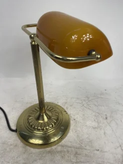 Best Pamono Vintage Ministerial Lamp in Brass and Glass, 1950s