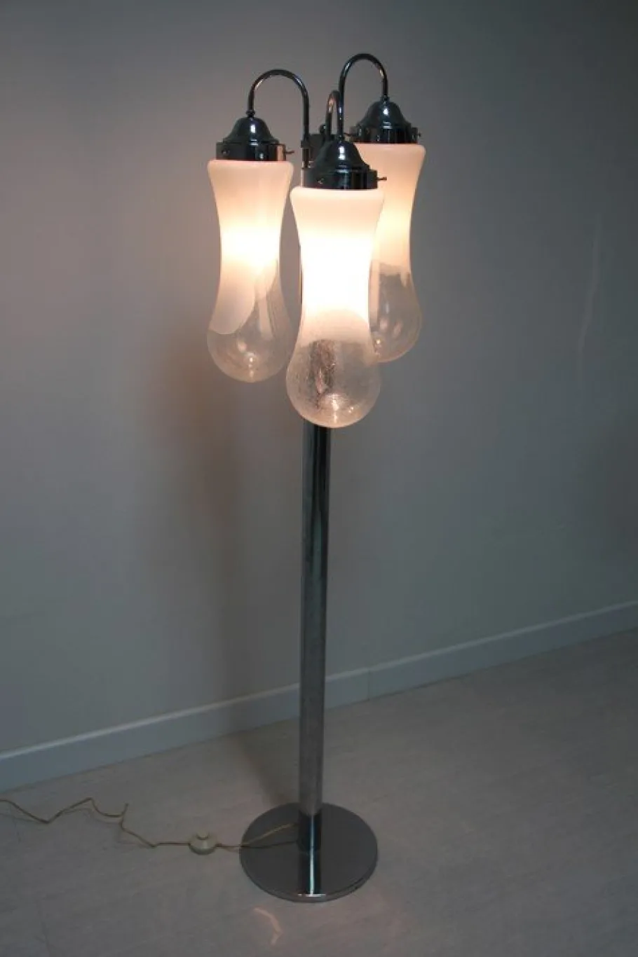 Outlet Pamono Vintage Murano Glass Floor Lamp by Mazzega, 1970s