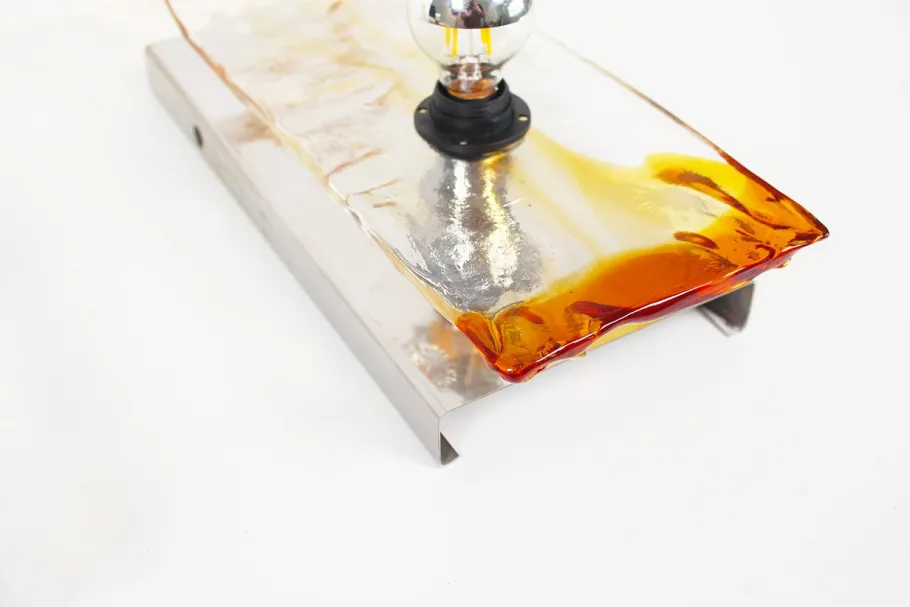 Sale Pamono Vintage Murano Glass Wall Sconces from AV Mazzega, 1970s, Set of 2