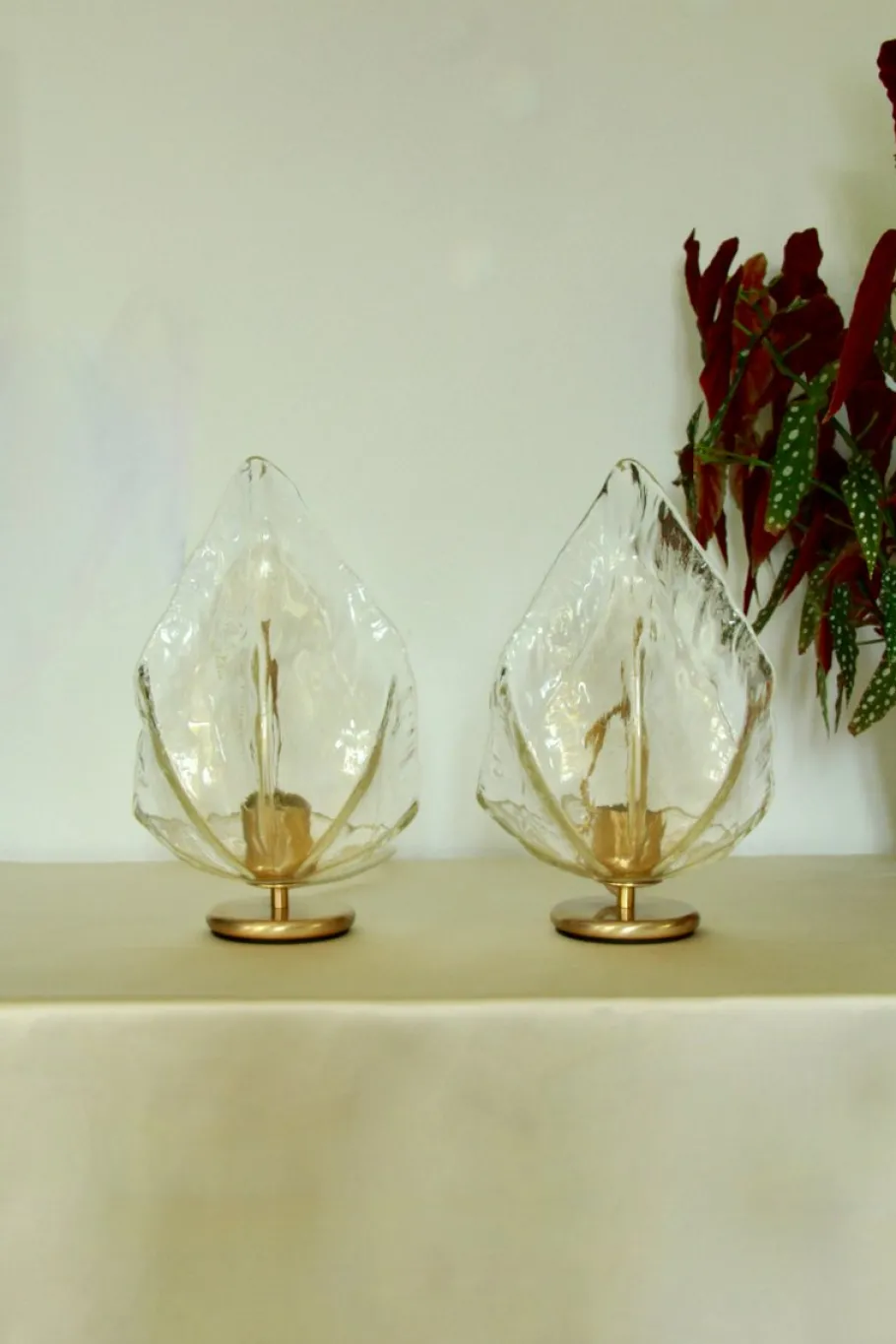 Sale Pamono Vintage Murano Gold Table Lamp by La Murrina, Italy, 1970s, Set of 2