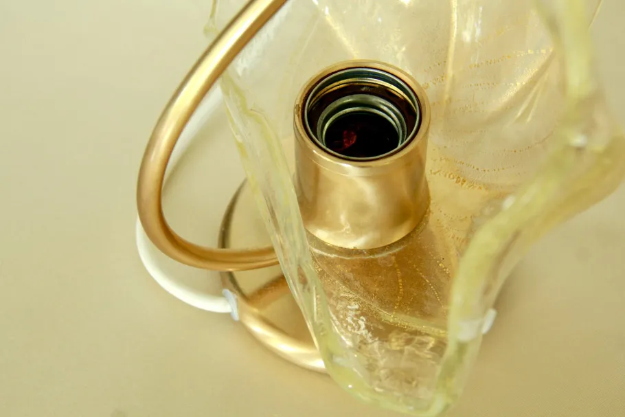 Sale Pamono Vintage Murano Gold Table Lamp by La Murrina, Italy, 1970s, Set of 2