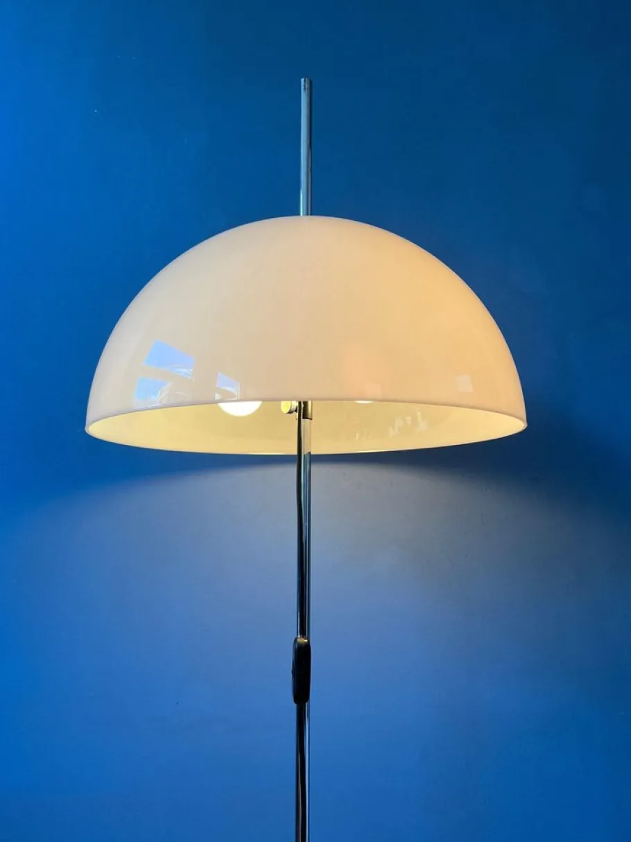 Outlet Pamono Vintage Mushroom Floor Lamp with White Acrylic Glass Shade from Dijkstra, 1970s