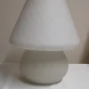 Sale Pamono Vintage Mushroom-Shaped Table Lamp in White Opaque Glass, 1980s