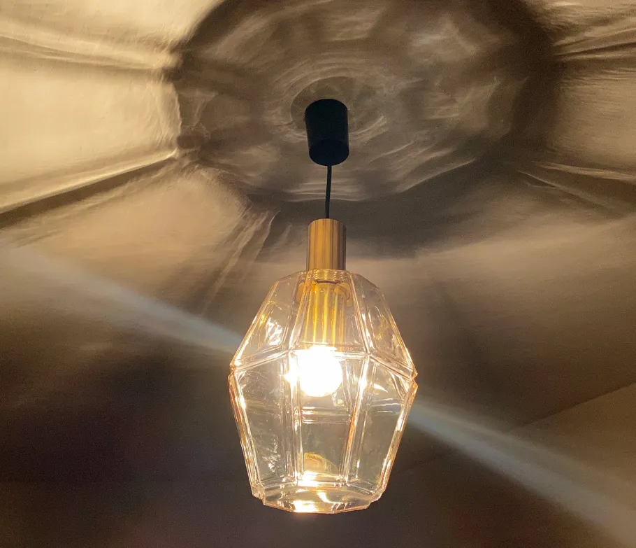 Sale Pamono Vintage Pendant Light in Glass from Limburg