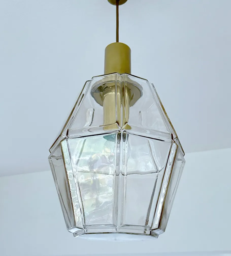 Sale Pamono Vintage Pendant Light in Glass from Limburg